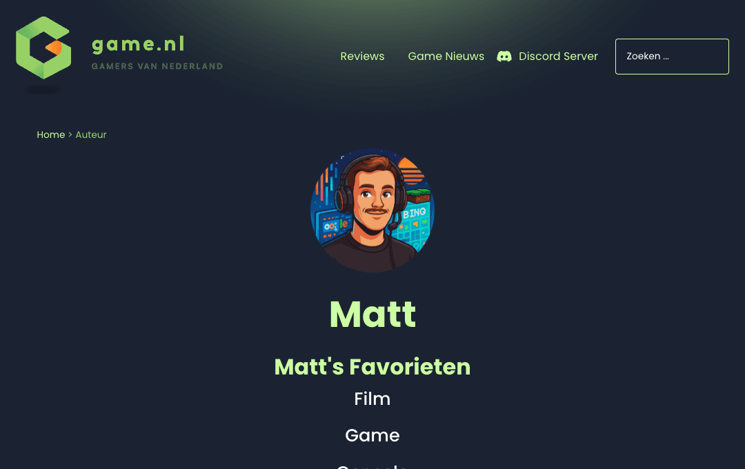 Matt Timmermans's author profile on Game.nl with SEO articles about gaming, written by Timmermans Media